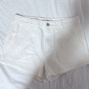 Free People White Denim Shorts